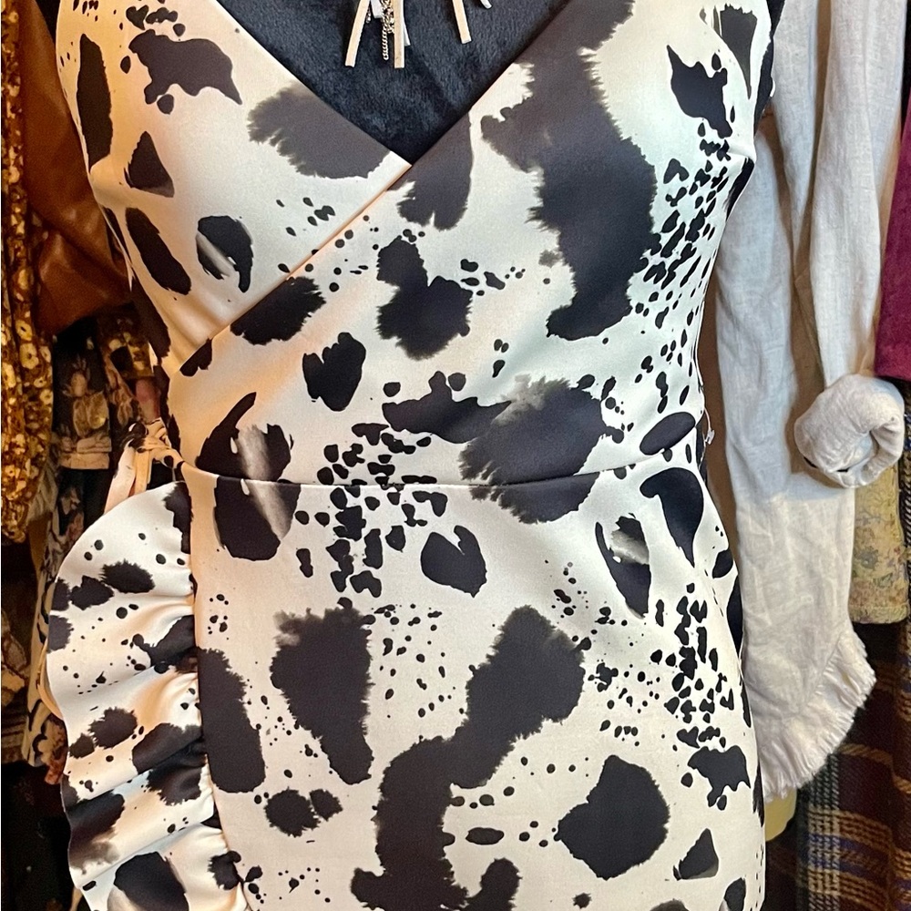 Black and White Animal Print Dress asos